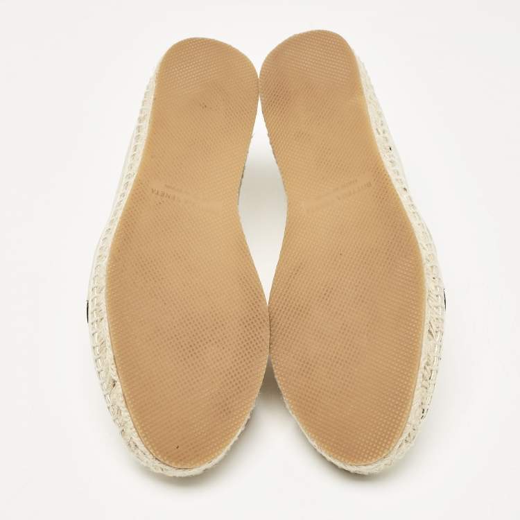 Pre Owned Bottega Veneta Gold Intrecciato Leather Espadrille Flats Size 36
