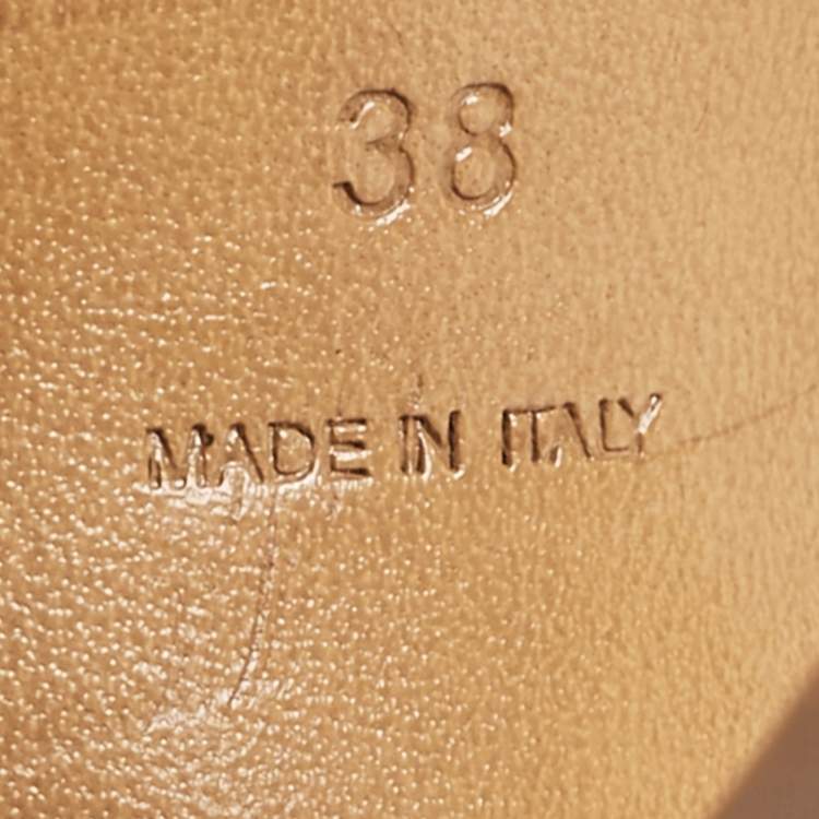 Pre Owned Bottega Veneta Beige Leather Intrecciato Platform Pumps Size 38