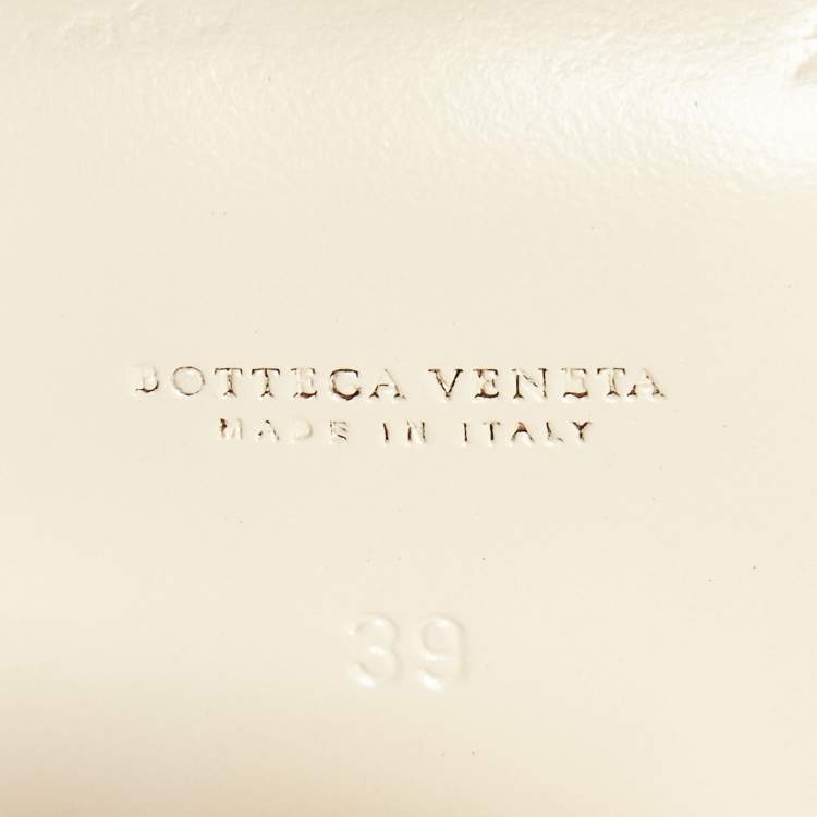 Pre Owned Bottega Veneta Red Leather Intrecciato Platform Sandals Size 39 