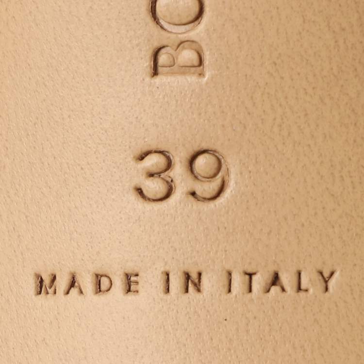 Pre Owned Bottega Veneta Black Leather Knot Slingback Sandals Size 39