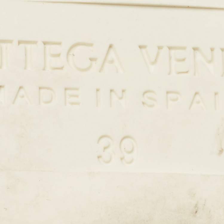 Pre Owned Bottega Veneta White Mesh and Leather Sporty Web Wedge Espadrille Sandals Size 39