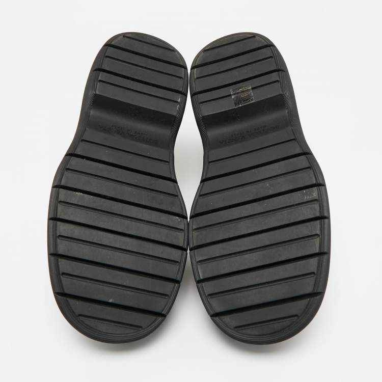 Pre Owned Bottega Veneta Green Leather Swell Ankle Length Boots Size 41