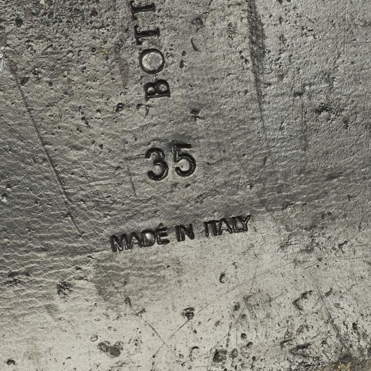 Pre Owned Bottega Veneta Black Intrecciato Leather Flat Slides Size 35