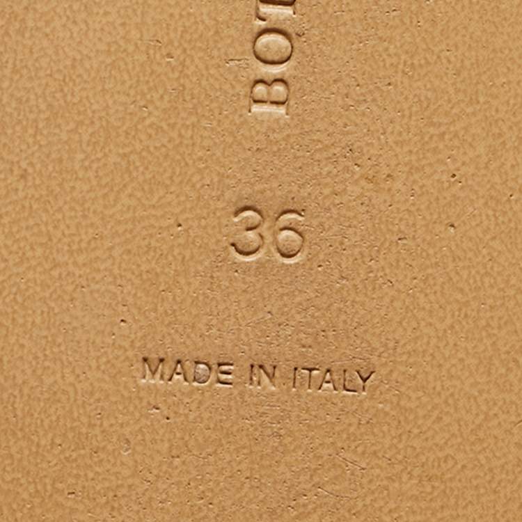 Pre Owned Bottega Veneta Lido Size 36 White Leather Flat Slides 