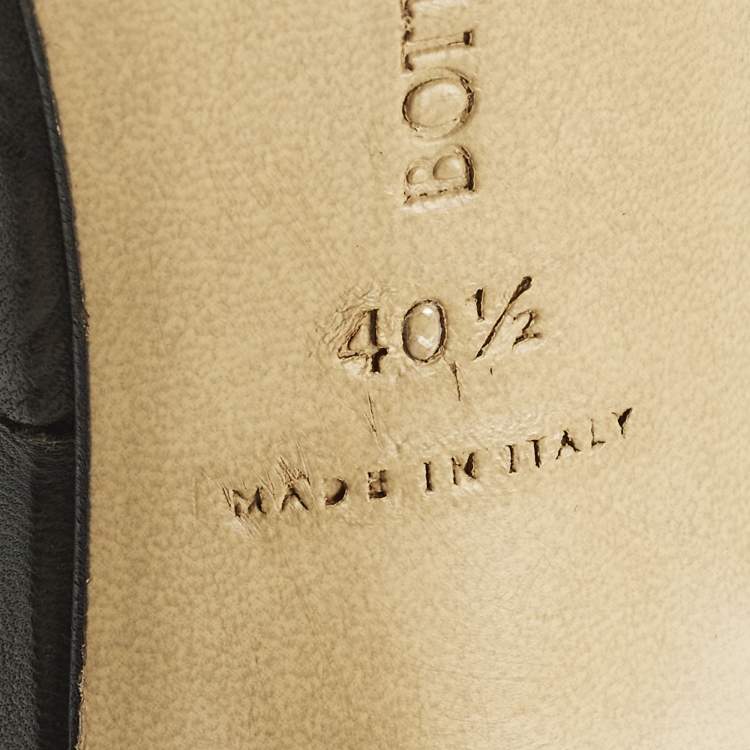 Pre Owned Bottega Veneta Lido Size 40.5 Dark Green Quilted Leather Slide Sandals