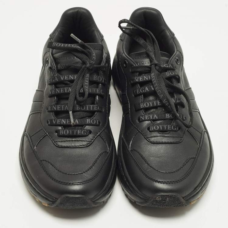 مملوكة مسبقًا Bottega Veneta Speedster Size 39 Black Leather Low Top Sneakers