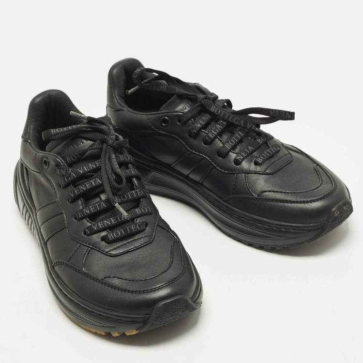 مملوكة مسبقًا Bottega Veneta Speedster Size 39 Black Leather Low Top Sneakers
