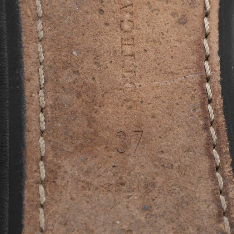 Pre Owned Bottega Veneta Size 37 Black Intrecciato Leather Smoking Slippers