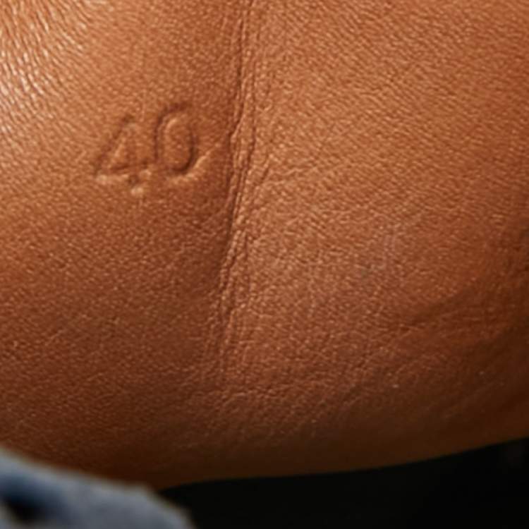 Pre Owned Bottega Veneta Intrecciato Size 40 Navy Blue Suede Espadrille Flats