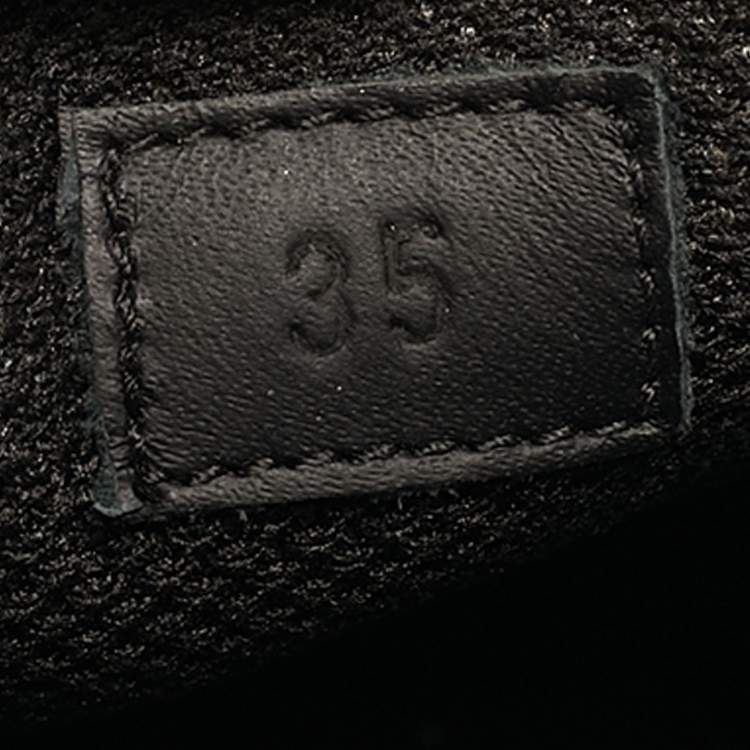 Pre Owned Bottega Veneta Size 35 Black Intrecciato Leather Slip On Sneakers