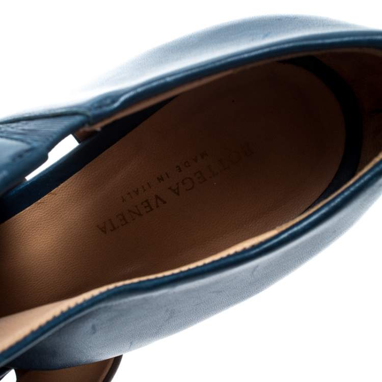 Pre Owned Bottega Veneta Tricolor Leather Open Toe Cut Out Booties Size 36.5