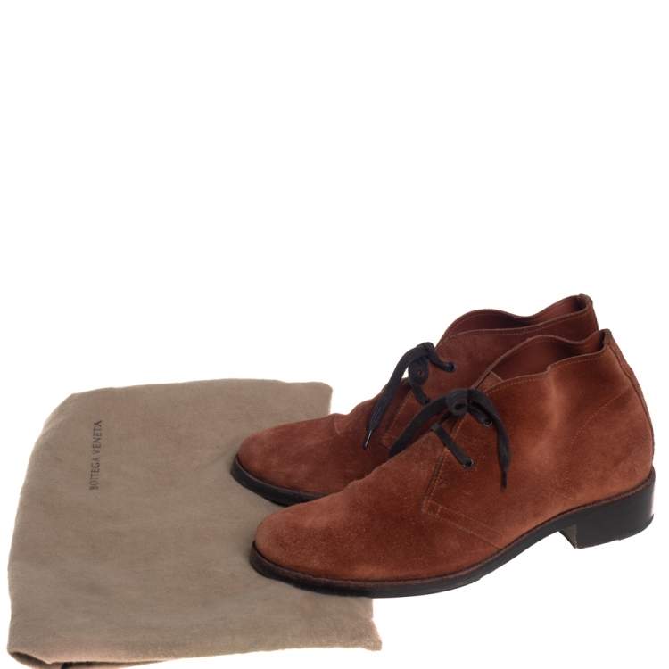 Pre Owned Bottega Veneta Brown Suede Desert Boots Size 39