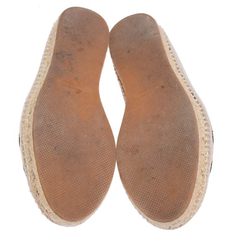 Pre Owned Bottega Veneta Gold Intreciatto Leather Espadrille Flats Size 36