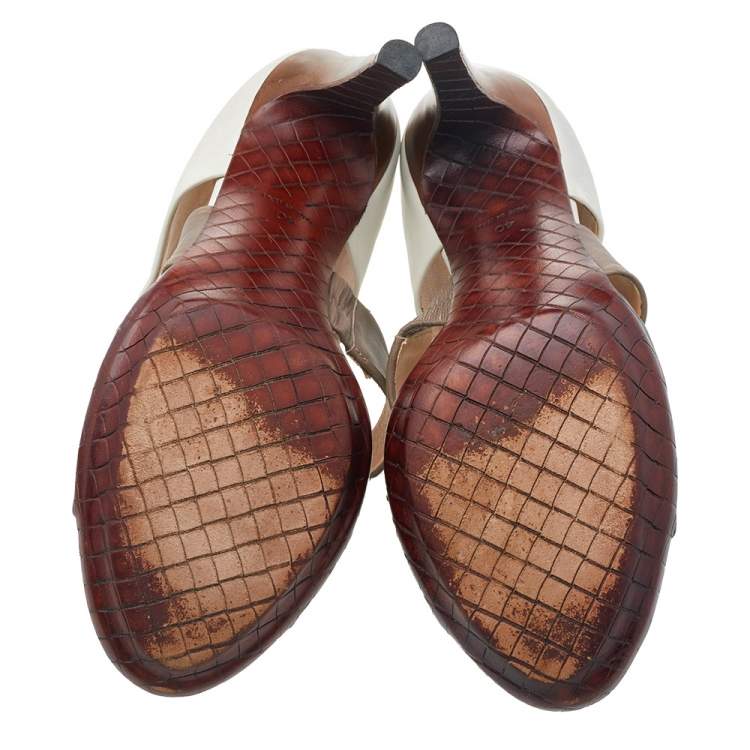Pre Owned Bottega Veneta Multicolor Leather Strappy Sandals Size 40