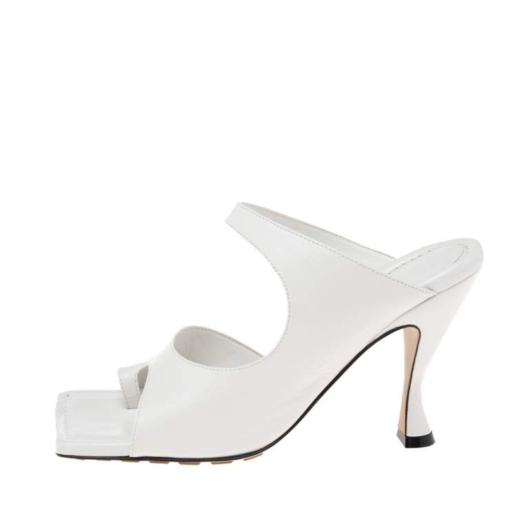 White Cut Out Slip On Sliders, Footwear