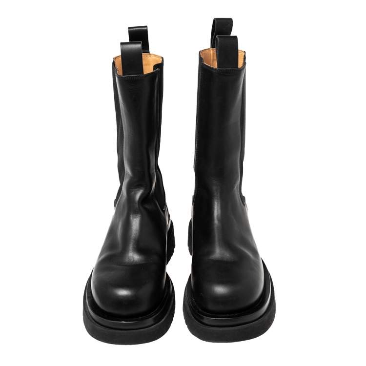 Pre Owned Bottega Veneta Back Leather Ankle Boots Size 40