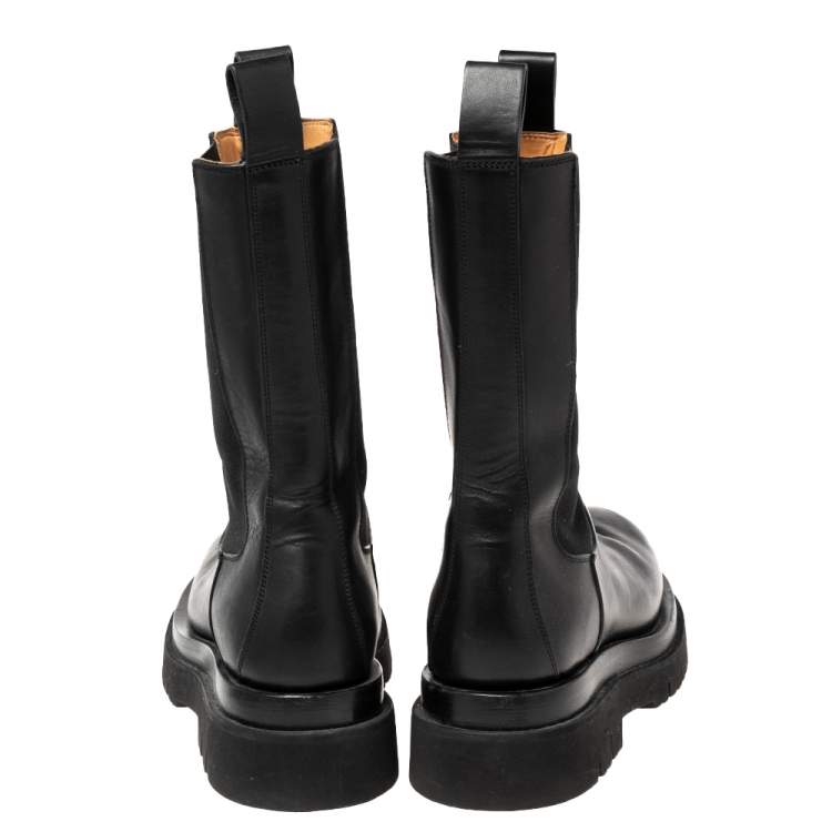Pre Owned Bottega Veneta Back Leather Ankle Boots Size 40
