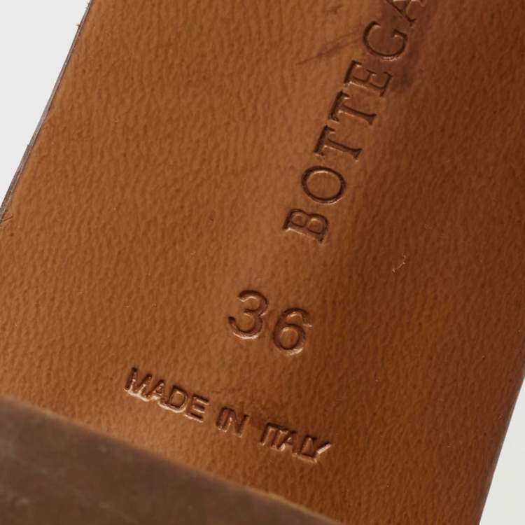 مملوكة مسبقًا Bottega Veneta Black Intrecciato Leather Ravello Slide Sandals Size 36