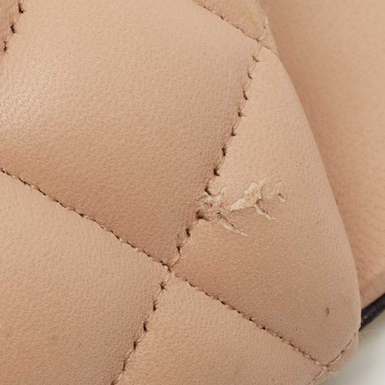 Pre Owned Bottega Veneta Beige Quilted Leather Lido Flat Slides Size 40.5