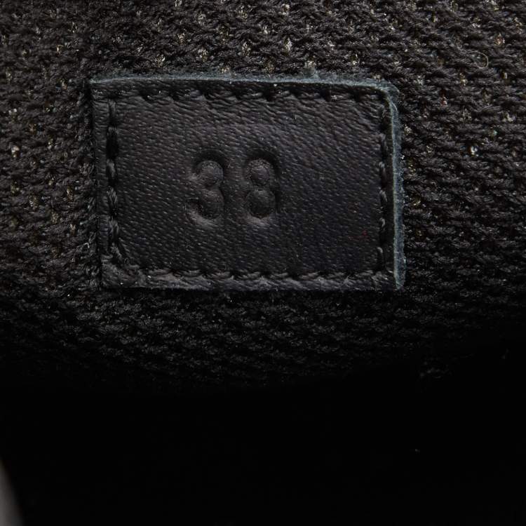 Pre Owned Bottega Veneta Black Intrecciato Leather Dodger Sneakers Size 38