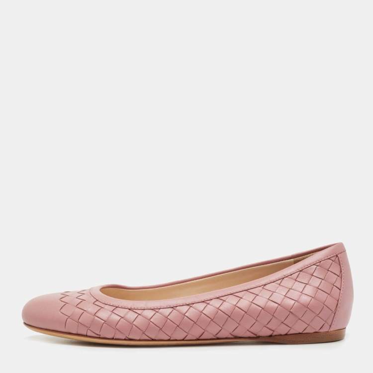 ★関税込み★ BOTTEGA VENETA Rosa woven leather ballerinas Rosa woven leather ballet flats in brown - Bottega Veneta