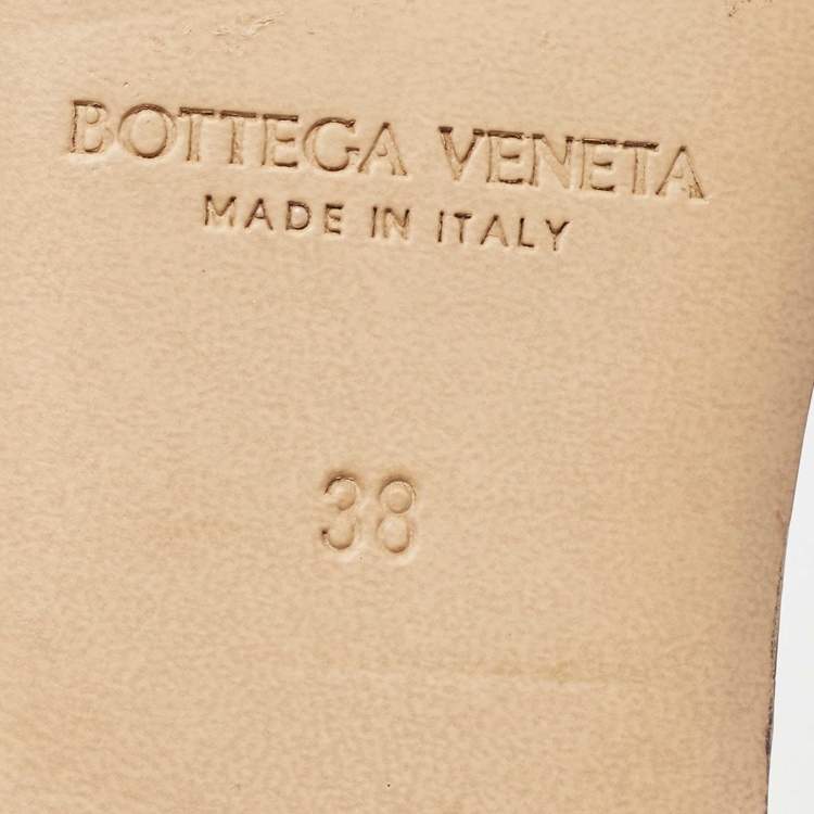 مملوكة مسبقًا Bottega Veneta Dark Brown Leather Pointed Toe Slingback Flats Size 38