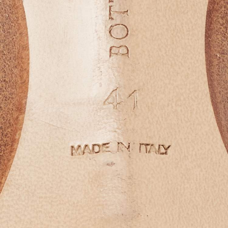 Pre Owned Bottega Veneta Rose Gold Leather Intrecciato Slide Sandals Size 41