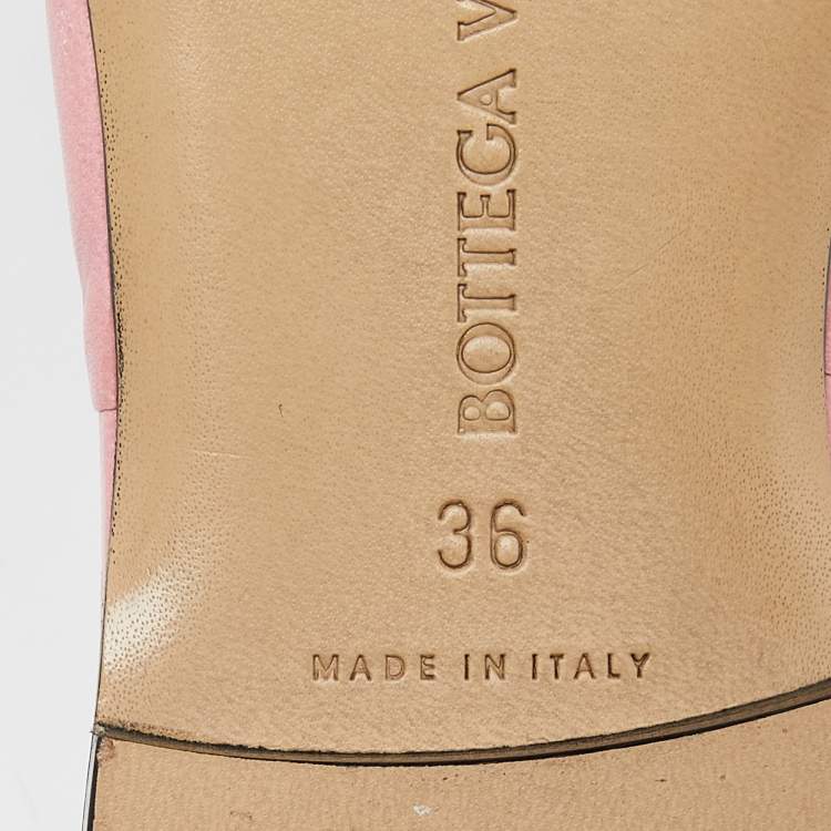 Pre Owned Bottega Veneta Pink Quilted Leather Lido Flat Slides Size 36