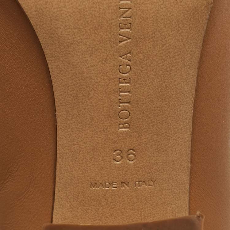 Pre Owned Bottega Veneta Brown Leather Pointed Toe Pumps Size 36   