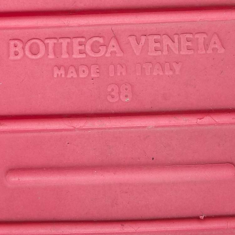 Pre Owned Bottega Veneta Pink Rubber Jelly Sandals Size 38