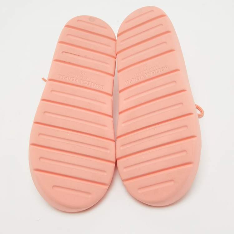 Pre Owned Bottega Veneta Pink Rubber Slingback Flats Size 39