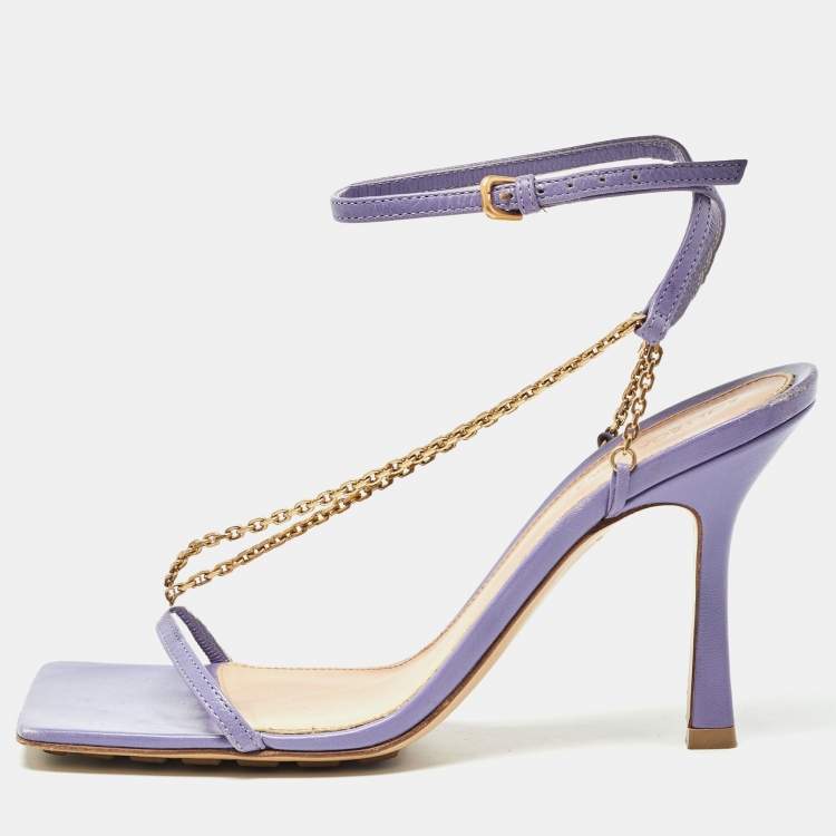 サンダル・ミュール Bottega Veneta Stretch Lace-Up Sandal Violet Bottega Veneta Stretch Sandals