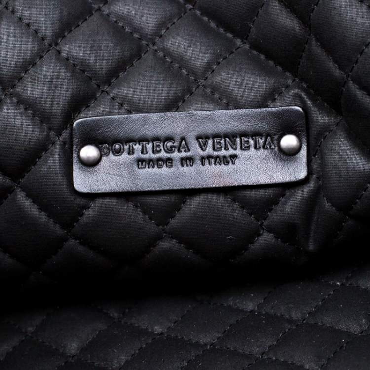 Pre Owned Bottega Veneta Black Intrecciato Leather Briefcase 