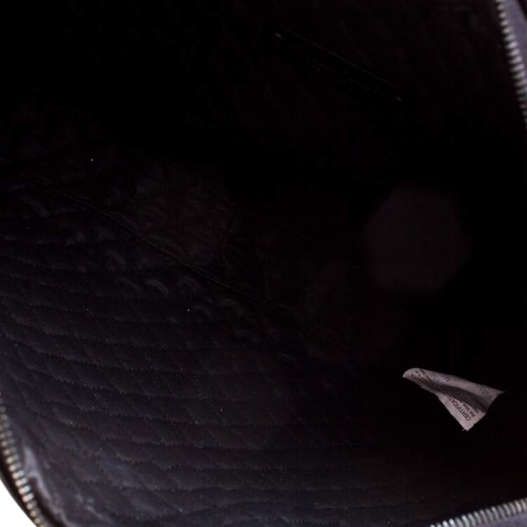 Pre Owned Bottega Veneta Black Intrecciato Leather Briefcase 