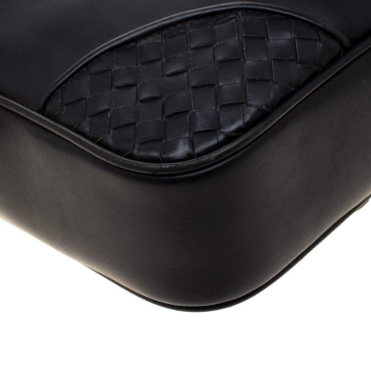 Pre Owned Bottega Veneta Black Intrecciato Leather Briefcase 