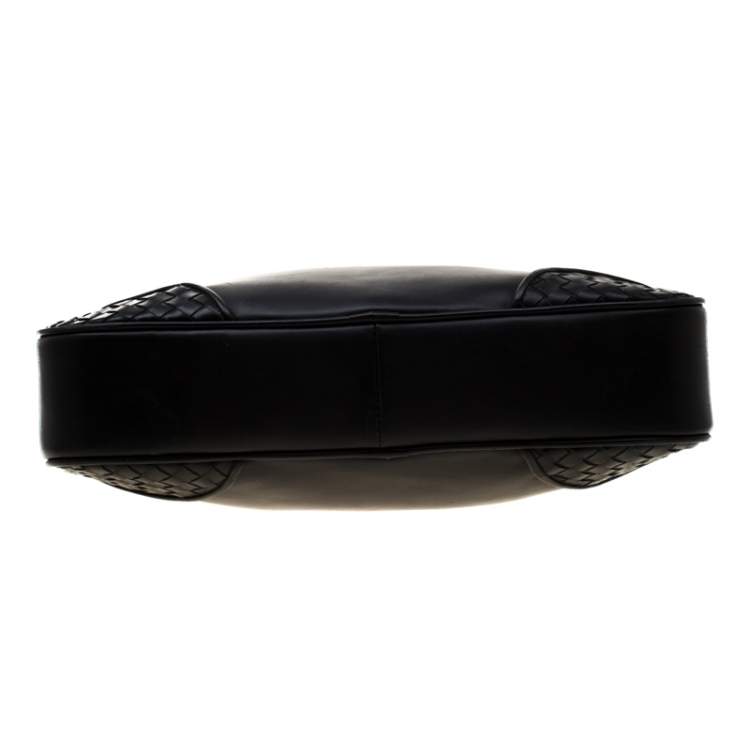 Pre Owned Bottega Veneta Black Intrecciato Leather Briefcase 