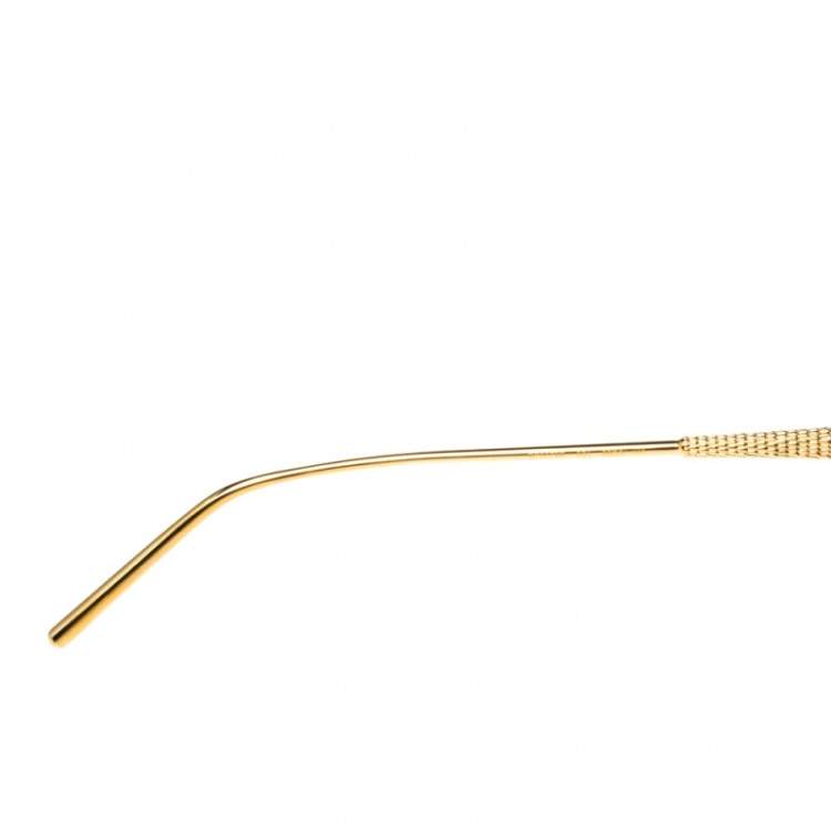 Pre Owned Boucheron Gold Tone/ Bicolor Gradient BC0079S Round Sunglasses
