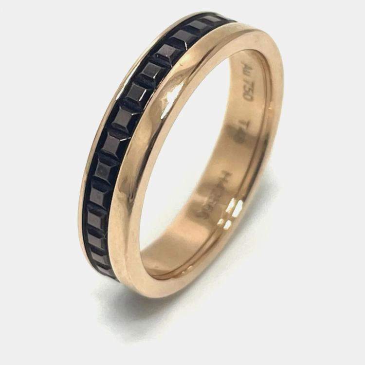 Pre Owned Boucheron 18K Rose Gold Quatre Band Ring EU 48