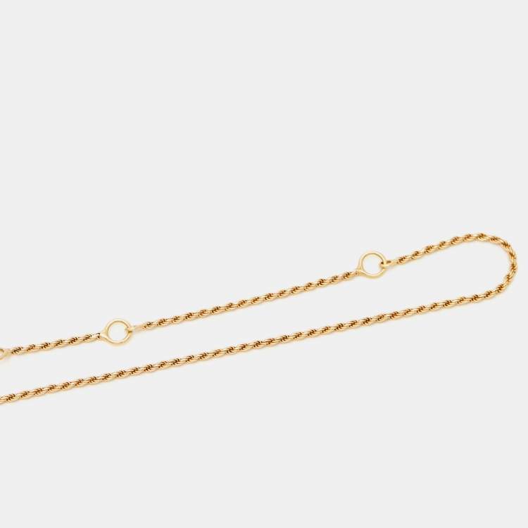 Pre Owned Boucheron Serpent Boheme Malachite 18k Yellow Gold S Motif Necklace