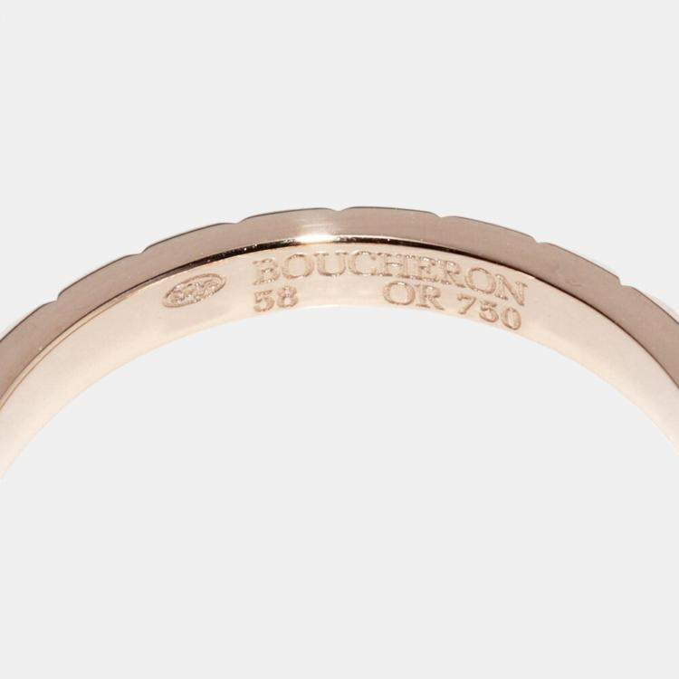 Pre Owned Boucheron 18K Rose Gold Quatre Clou de Paris Ring EU 58