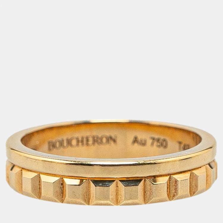 Pre Owned Boucheron 18K Yellow Gold Quatre Radiant Ring Size Japan 8 EU 48