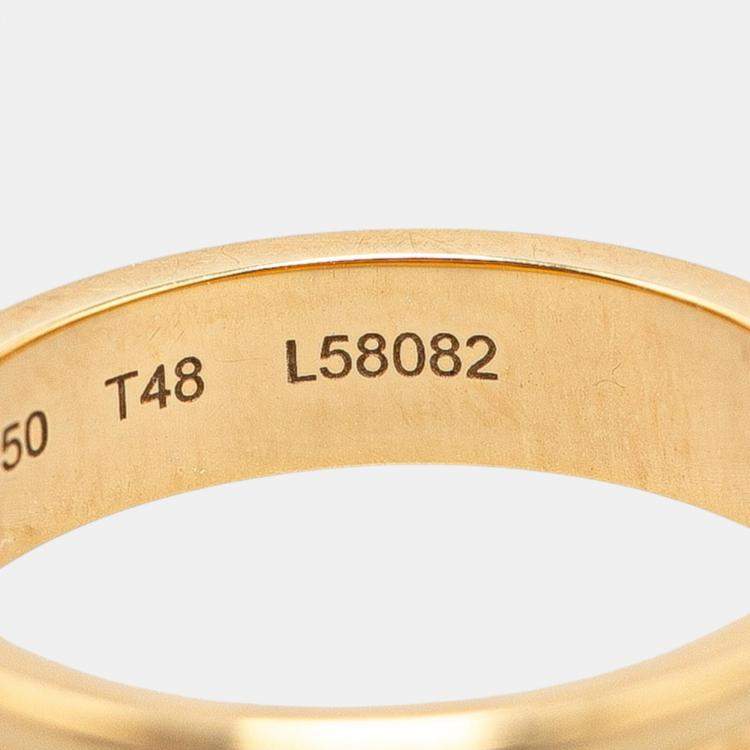 Pre Owned Boucheron 18K Yellow Gold Quatre Radiant Ring Size Japan 8 EU 48