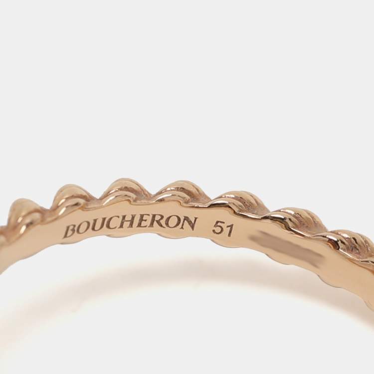 Pre Owned Boucheron Serpent Boheme18k Yellow Gold S Motif Ring Size 51