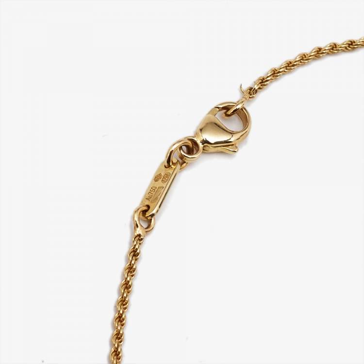 Pre Owned Boucheron Serpent Boheme Mother of Pearl 18k Yellow Gold S Motif Necklace