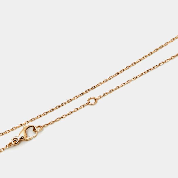 Pre Owned Boucheron Quatre Classique PVD Diamonds 18k Three Tone Gold Large Model Necklace