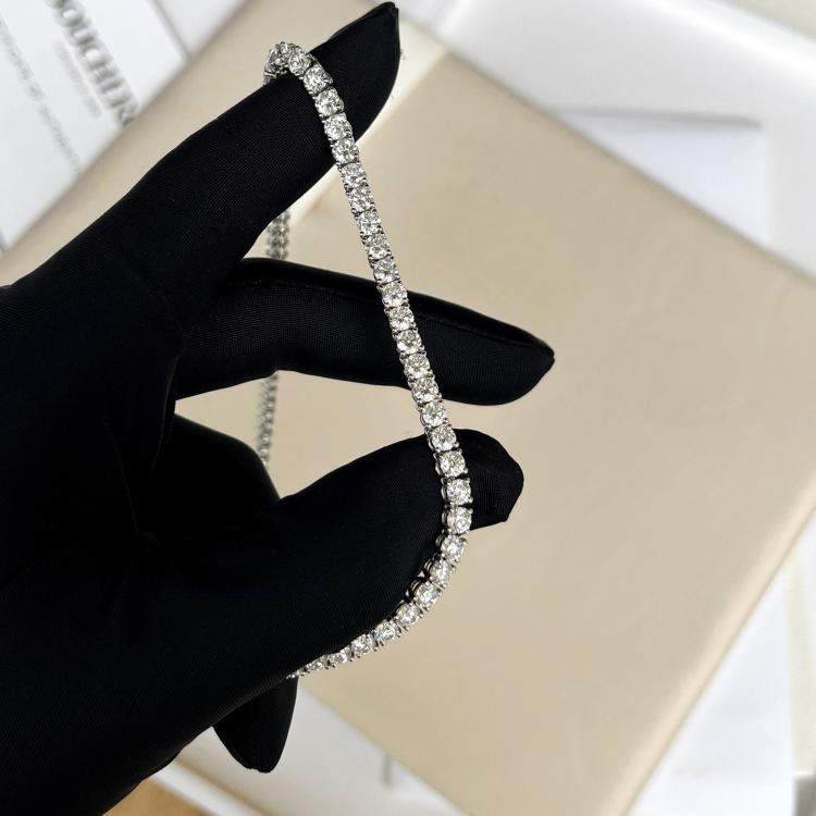 Pre Owned Boucheron Riviere Vendome Necklace White Gold Diamond