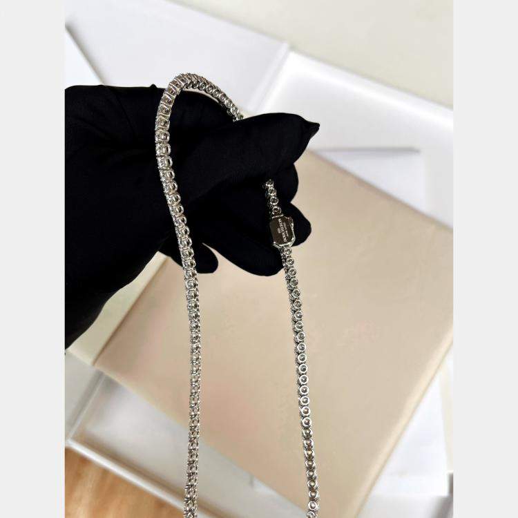 Pre Owned Boucheron Riviere Vendome Necklace White Gold Diamond