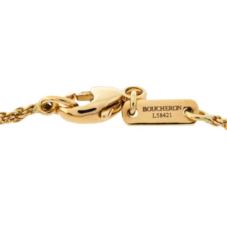 Pre Owned Boucheron Serpent Boheme Turquoise Diamond 18K Yellow Gold Bracelet