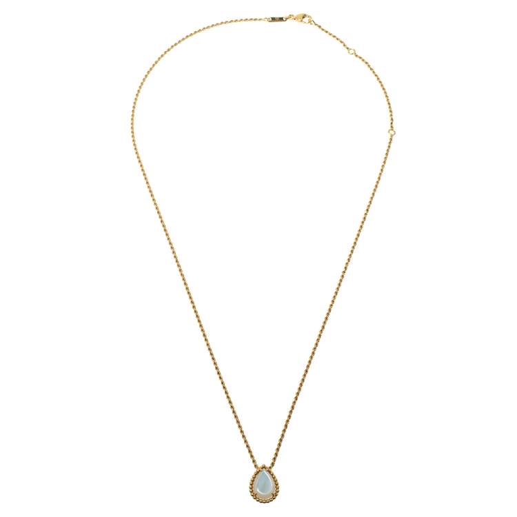 Pre Owned Boucheron Serpent Boheme Mother of Pearl 18K Yellow Gold  Pendant Necklace