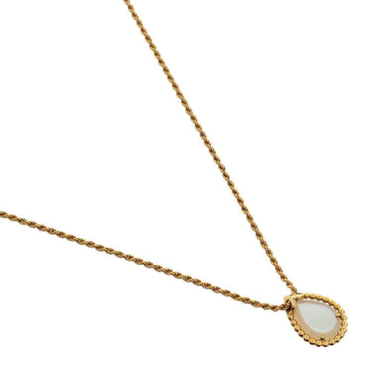 Pre Owned Boucheron Serpent Boheme Mother of Pearl 18K Yellow Gold  Pendant Necklace